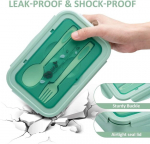 Plastikust s&ouml;&ouml;gikarp, kolmeosaline toidukarp koos s&ouml;&ouml;giriistadega