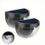 6/4/2 komplekti P&auml;ikesepatareidega Aiavalgustid Terrassile Seinavalgustid &Otilde;ue Dekoratiivne Valguslamp., Black Shell White Light
