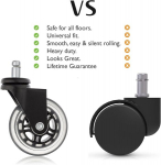 Rollerblade stiilis kummist asendusrattad, kontoritooli ratas