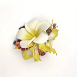 Elegantne Boheemlane Kangast Lilleline Juukseklamber, Plumeria P&auml;rliga., Balta Ir Geltona