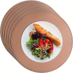 4/6tk &Uuml;mmargune Lauamatikomplekt, Kunstnahk, Veekindel, Soojusvastane., Rožinis