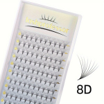 &Uuml;ks Paar Loodusliku V&auml;ljan&auml;gemisega Vale Ripsmed - 0.05mm Paks C/D Koolutus - Valmiskomplekt Mahulised Ripsmelehvikud 3D/4D/5D/6D/8D/10D/12D, 8D
