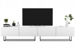 TV-kapp Meble Lindner 240 cm valge matt, metallraam