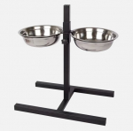 Kahekordne Koeratoidukauss Metallist Alusele 40 X 27 X 42Cm 2X0.7L