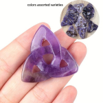 Looduslikud Gemstone Triquetra Ripatsid, Iiri S&otilde;lmeg Ravikristallid., 1vnt ametistas