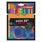 STABILO tindipliiats, point 88, ARTY, 18 v&auml;rvi