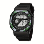 Meeste &Uuml;li&otilde;pilaste Multifunktsionaalne Veekindel Spordidigitaalse &Auml;ratuskellaga Elektrooniline Kell. variant-102883, Camo Black