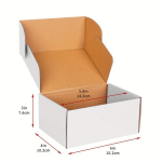 30tk Valge Mitmekesised Saadaval Postisaatmise Pakendkarbid, Lainepapist Karbid., 15,24*10,16*7,62 cm