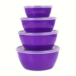 4tk Plastikust Toidukarp Kaussikomplekt Kaas Kinkekarp jaoks., Lilla