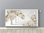 Dekoratiivne magnetiline radiaatorikate 60x100cm Lilled 3d