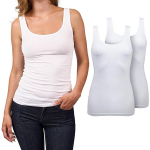 Naiste puuvillane topp Needivyou, valge