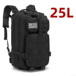 1000D Nailonist Veekindel Matkakott R&auml;ndamise Harrastajatele 25L/50L, 25L (juoda)
