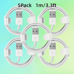 1/3/5tk 1m Kiire Laadimine USB Kaablid iPhone jaoks, 5 Pakuotės - 100,58 cm