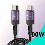 PD100W USB C Kaabel Kiire Laadimine iPhone 15/15Plus/15Pro/15 Pro Max jaoks, Violetinė