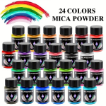 Mika pulber, 24 v&auml;rvi-10g/pudel looduslik pigment.