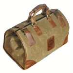 Vintage-stiilis l&otilde;uendkott ehtsate nahast detailidega - laiendatav sang, suur mahutavus reisi-duffel-kott naistele., 8151-drobė-chaki