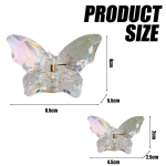 Juukseaksessuaarid, 3 tk plastist liblikaga juukseklambrid, dekoratiivsed &otilde;hukesed juukseklambrid, stiil: stiil1;