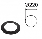Dekoratiivne r&otilde;ngas (rosett). Mustast metallist 2 mm. D-220 mm.