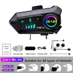 1/2Tk Mootorrattakiivri Peakomplekt 2-Le S&otilde;itjale Bluetooth Intercom Moto Intercom M