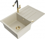 Graniidist k&ouml;&ouml;givalamu Mexen Bruno koos segisti ja sifooniga, Beige+Black/Gold