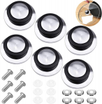 K&ouml;&ouml;git&ouml;&ouml;riistad, vahetuspottide k&auml;epidemete komplekt &ndash; 6 tk roostevabast terasest kaane nupud koos kruvidega k&ouml;&ouml;gipottide jaoks