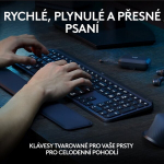 Logitech kl&aacute;vesnice MX Keys S/ bezdr&aacute;tov&aacute;/ Bluetooth/ USB-C/ CZ-SK paigutus/ grafitov&aacute;