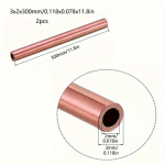 2tk Punane Vasktorud OD 2~6mm ID 1~5mm Pikkus 300mm Vask &Uuml;mmargune Metalltoru