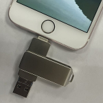 USB pulk V&auml;lkm&auml;lu Pulk Apple 3-&Uuml;HES OTG Kiire USB 3.0 T&uuml;&uuml;p-C Adapteriga, Sidabrinis