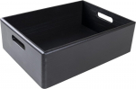 Suur must puust kast 40 x 30 x 13 cm (+/- 1 cm) Creative Deco koos k&auml;epidemetega.