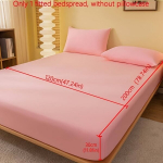 1tk Harjatud Veniv Voodilina, Ilma Padjap&uuml;&uuml;rta, Sinine Pehme Mugav., JC Single Layer Fitted Sheet-&scaron;viesiai rožinė
