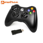 (JUODAS)&bdquo;Xbox 360&ldquo; valdikliui 2.4G belaidžio žaidimų pulto vairasvirtė, skirta &bdquo;Microsoft XBOX360&ldquo;, skirta asmeniniam kompiuteriui &bdquo;Windows 7/8/10&ldquo; žaidimų valdiklio valdymo pultas