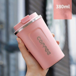 1tk Kohvitass, Isolatsioon Ja K&uuml;lmaisolatsioon Euroopa Kvaliteetne Latte Tassi., rožinė - 380 ml