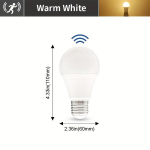 4tk LED liikumisanduripirn 9W lamp radarianduriga., &Scaron;iltai balta