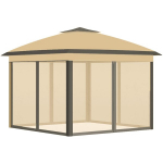 Paviljon Outsunny 3.3 x 3.3 m, Smėlio spalvos