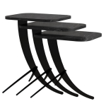 3-diivanilaua komplekt Kalune Design 845, must