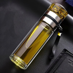 Lekkevaba 420ml/480ml Topeltseinaga Klaasist Tee Infusioonipudel , 480 ml