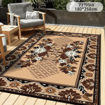 Pruun Retro T&auml;navastiili Muster V&auml;livaip Mitte-libisev Matt. , 31,5 * 47,2 colio / 80 * 120 cm