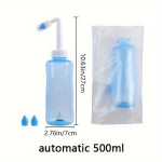 Nina Loputuspudel - 1tk 300/500ml Netipott Sinuspuhastus - BPA-vaba Nina Puhastaja. , automatinis 500ml