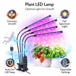 LED-lamp taimedele, lamp taimede kasvatamiseks, 4 tk