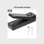 1tk Mini Koti Kinniti, USB Laetav K&auml;sitsi Soojus Vaakum Kinniti, Juoda*2