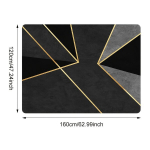 1tk Loov Geomeetriline Vaip, Kuldsed Jooned, Kerge ja Pestav Mat., 47,2x63 colių / 120x160 cm