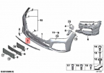 BMW E90 E91 E92 E93 Esimese Rida Keskmise Kaitse Ribiks Originaal 51118076419