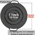 silikoonist poti kaas, 30 cm, juoda
