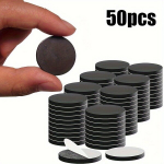 10/50tk Magnetilised Kleeplindid - 2.00cm x 2.00cm - Isekleepuvad Magnetilised R&otilde;ngad - Painduvad Kummimagnetid