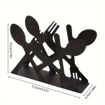 Loominguline Malmist Salvr&auml;tikuhoidja - K&ouml;&ouml;gikude Riiul Karikatuurse T&uuml;druk, Vaala ja S&ouml;&ouml;giriistade Kujundid.