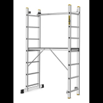 Alumiiniumredel - tellingud DRABEST 2x7, platvorm 46x150 cm (AL-DR-RU-2X7-PRO+H)