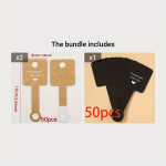 Kaardus etiketid, 50 tk, Kraft Color*2 + Juoda