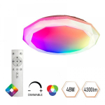 LED timmitav kaugjuhtimispuldiga laevalgusti, 40+8W, RGB(Rainbow), 4300Lm