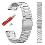 BestAccessories, terasest k&auml;ev&otilde;ru G. Fenix 5S / 6S / 7S / 8 43 mm jaoks, h&otilde;bedast v&auml;rvi