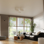 Plafoon TELESTO valge/helepruun